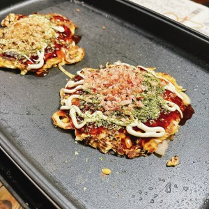 同期とお好み焼き